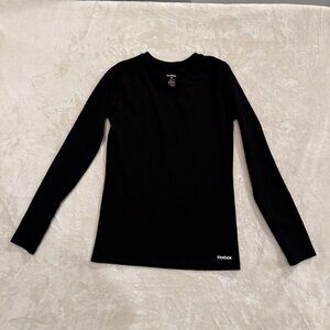 Reebok Black Under Layer Long Sleeve Shirt Boys Size Medium